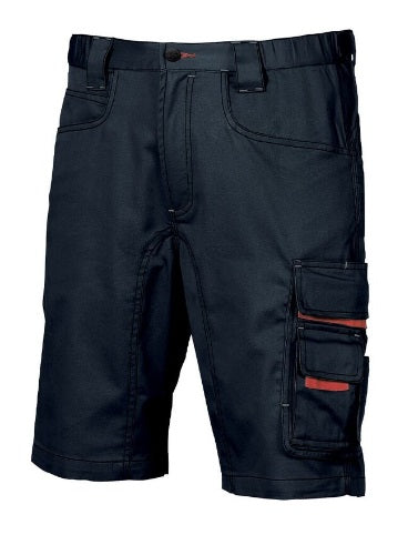 U-POWER PANTALON CORTO PARTY (TALLA FRANCESA 38-54 / BLACK CARBON /DEEP BLUE)